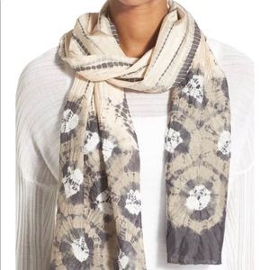 Eileen Fisher Kumo Shibori 100% silk scarf